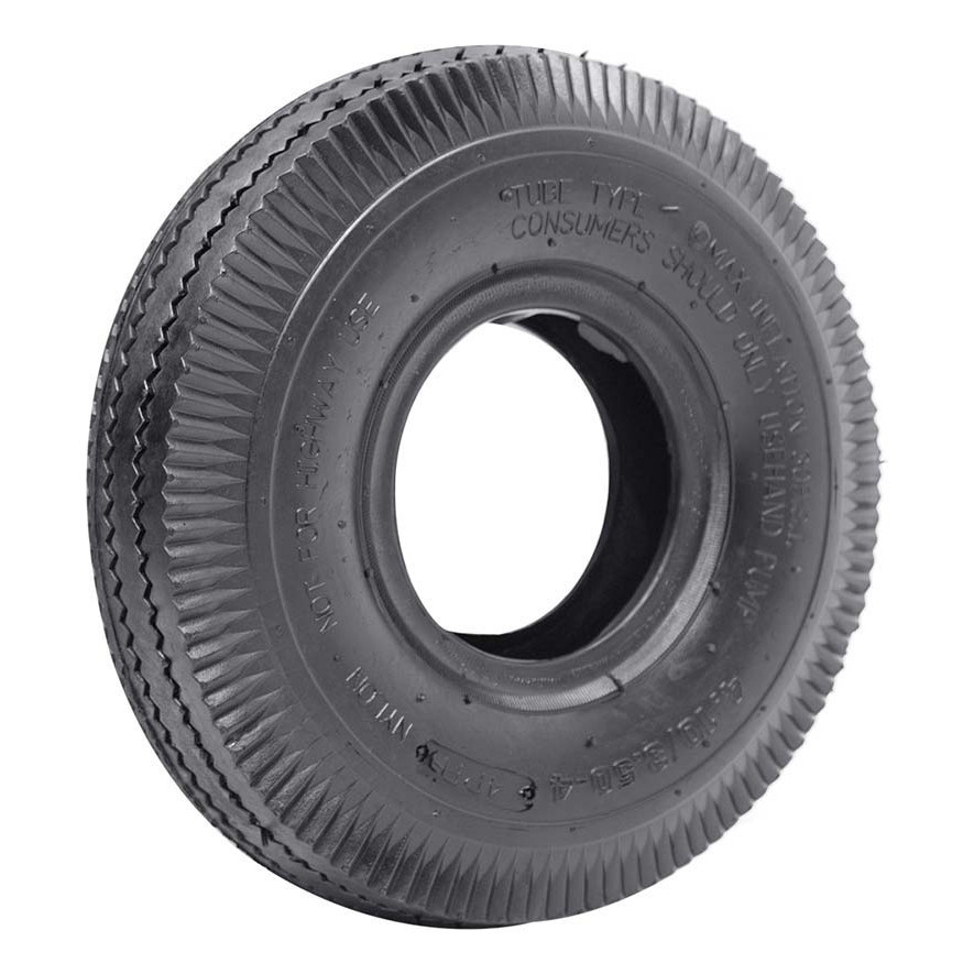 Pneu 4.10/3.50-4 Aro 4 Reforçado 4 Lonas Liso Para Carrinho De Carga Carriola Cervejeiro 30 PSI