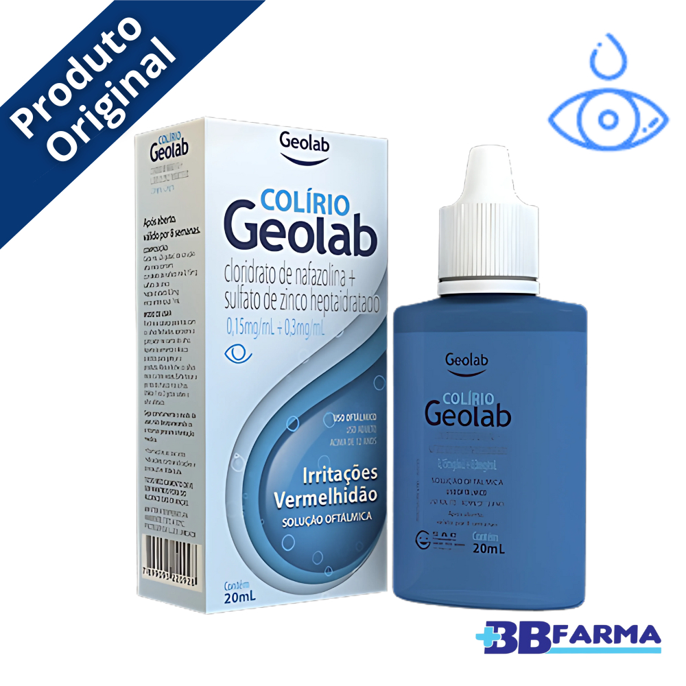 Colírio Geolab Irritações e Vermelhidão 20ml – Descongestionante oftálmico