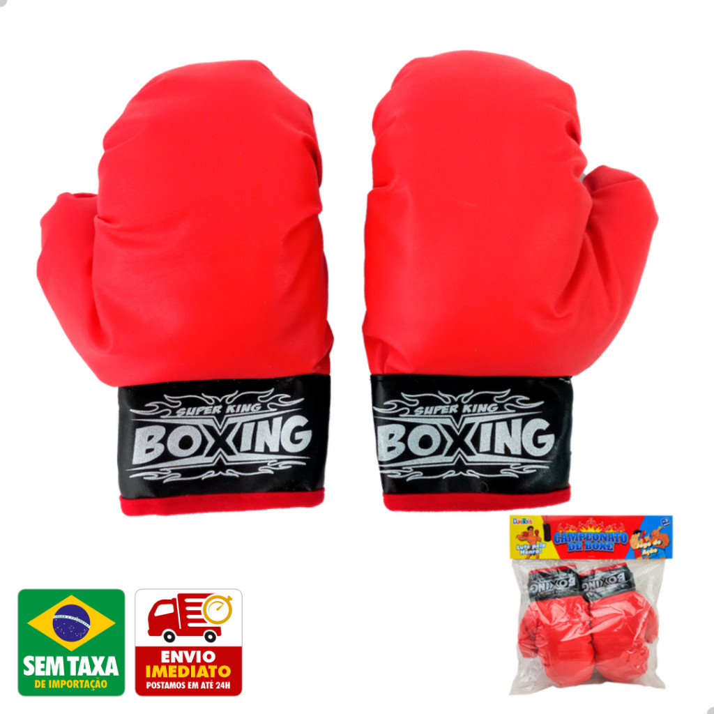 Brinquedo Luvas De Boxe Para Crianças Infantil Brincadeira Luva Box DuteToys DTY0769