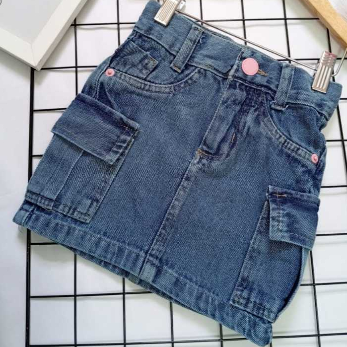 Saia Cargo Jeans Infantil e Juvenil 4 ao 16