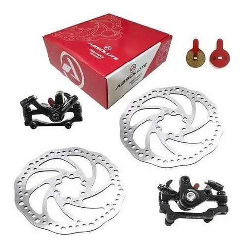 Par Pinças Freio À Disco Mecânico Bikes Absolut