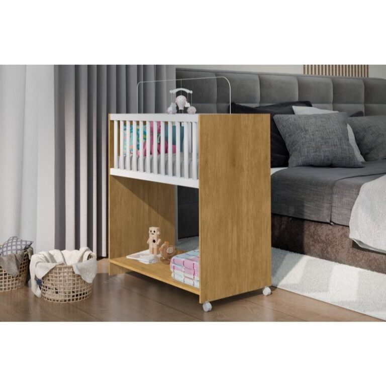 Mini Berço Cama Baby Com Colchão Quarto Infantil