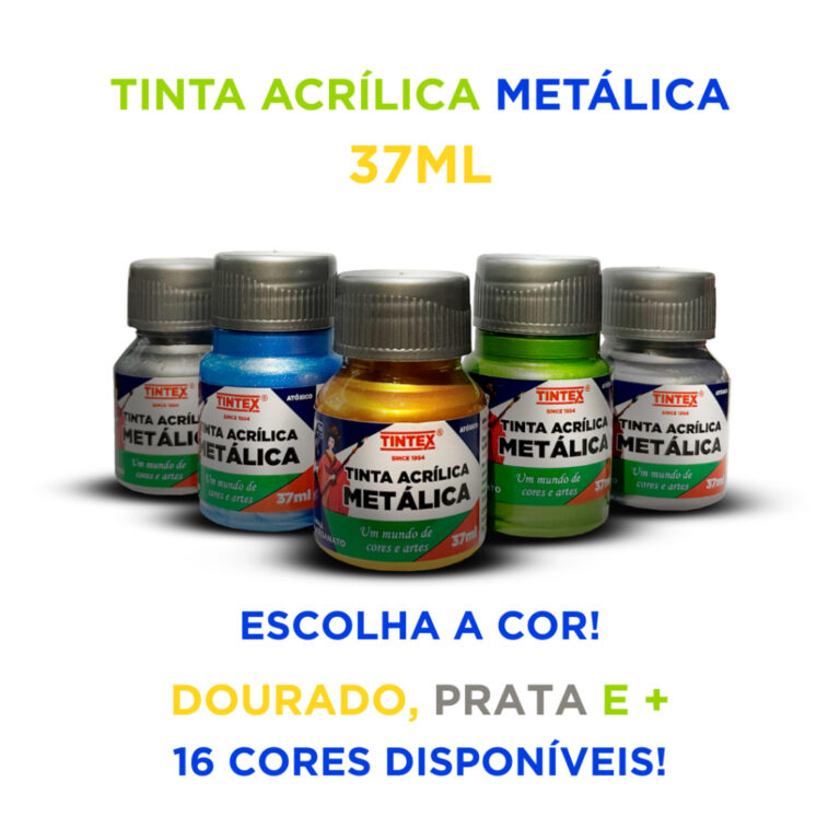 Tinta Acrílica Metálica 37ml – TINTEX