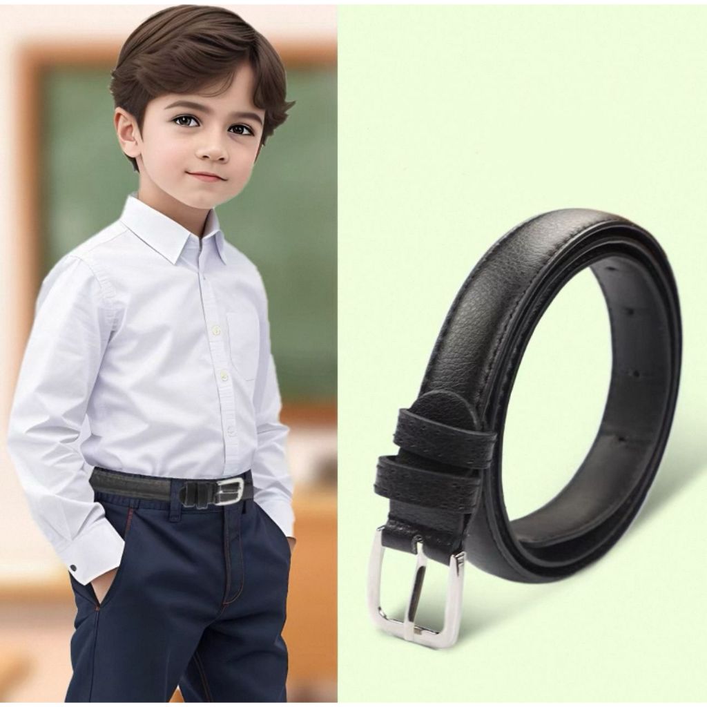 Cinto Social Infantil Masculino de Couro Sintético Cinto Para Crianças Com Regulagem 80cm/85cm