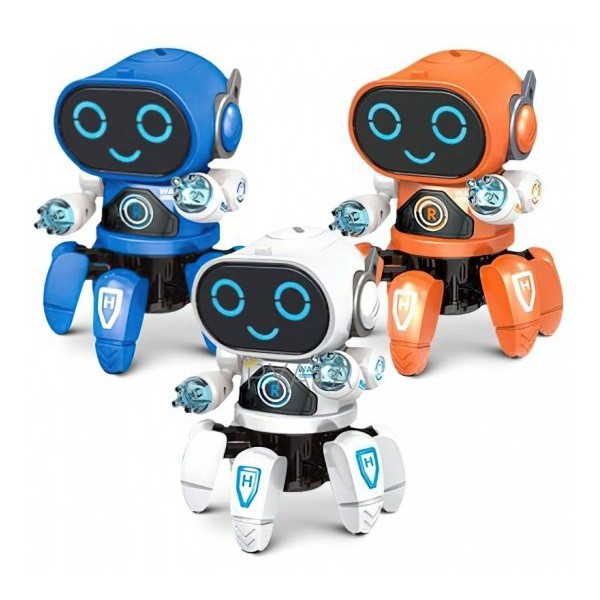 Brinquedo infantil Robô Aranha Dançarino 6 Perna