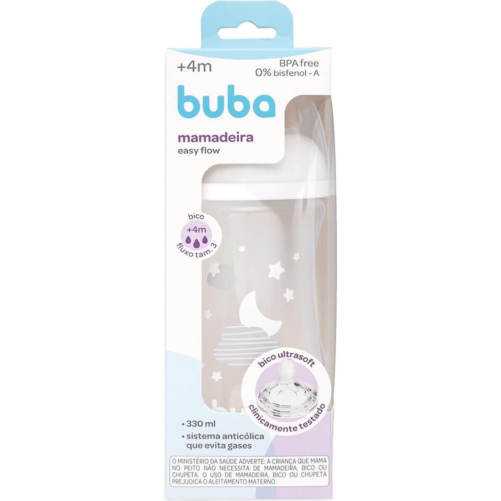 Buba Mamadeira Easy Flow Nuvem Branca 330ml