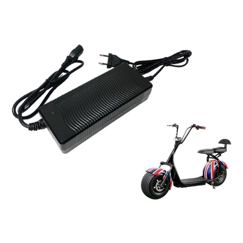 Carregador De Bateria 60v 2amp P/ Scooter Elétrica Citycoco