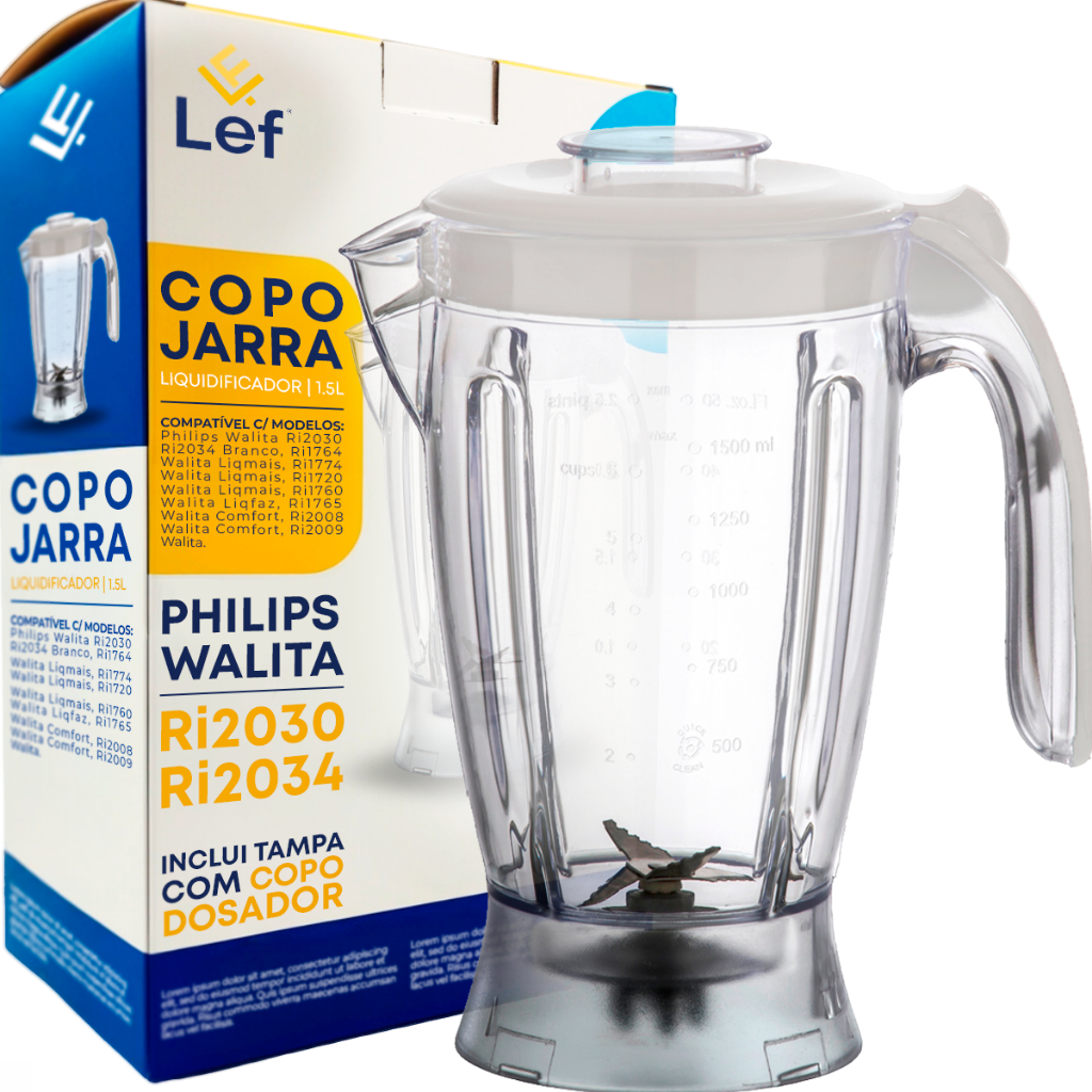 Copo Jarra Para Liquidificador Philips Walita Ri2030 Ri2034