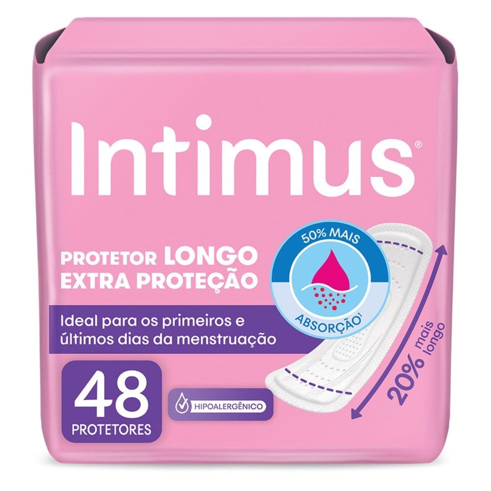 Protetor Diário Intimus Longo Extra Proteção 48 Un