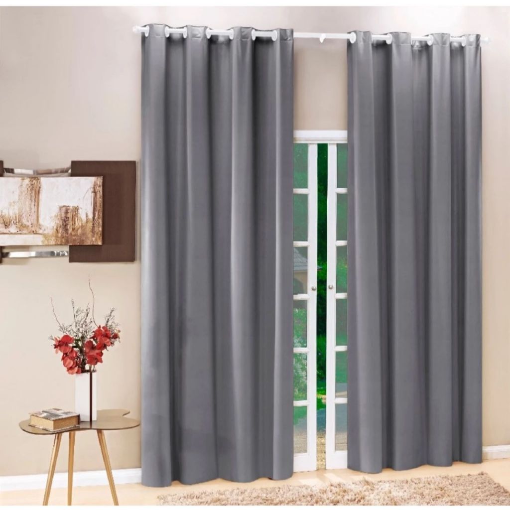 Cortina Blackout PVC corta 100 % a luz 3,00 m x 2,60 m para sala, escritorio, quarto