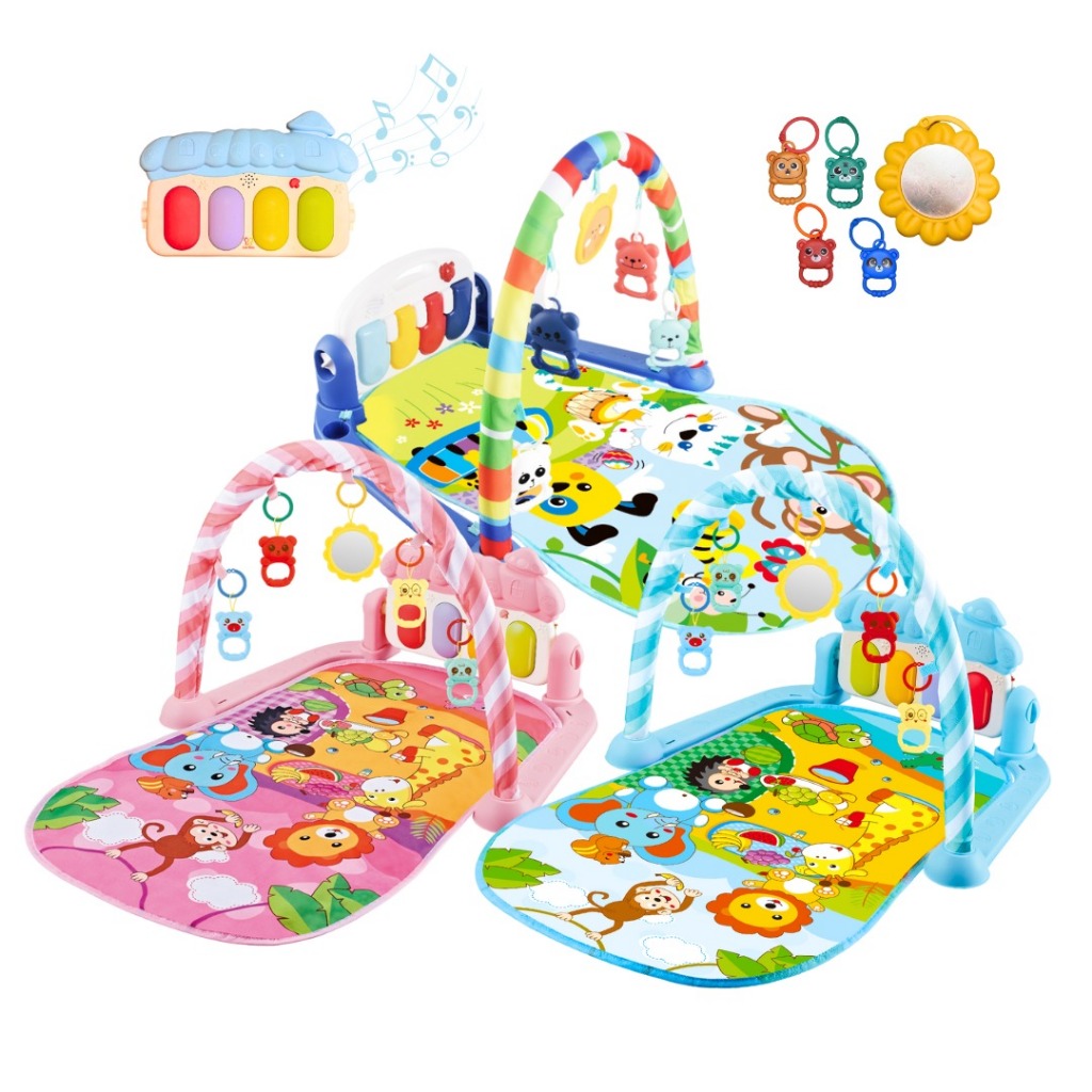 Tapete de Atividades Musical com Piano Interativo e Móbiles para Bebê – ColorBaby