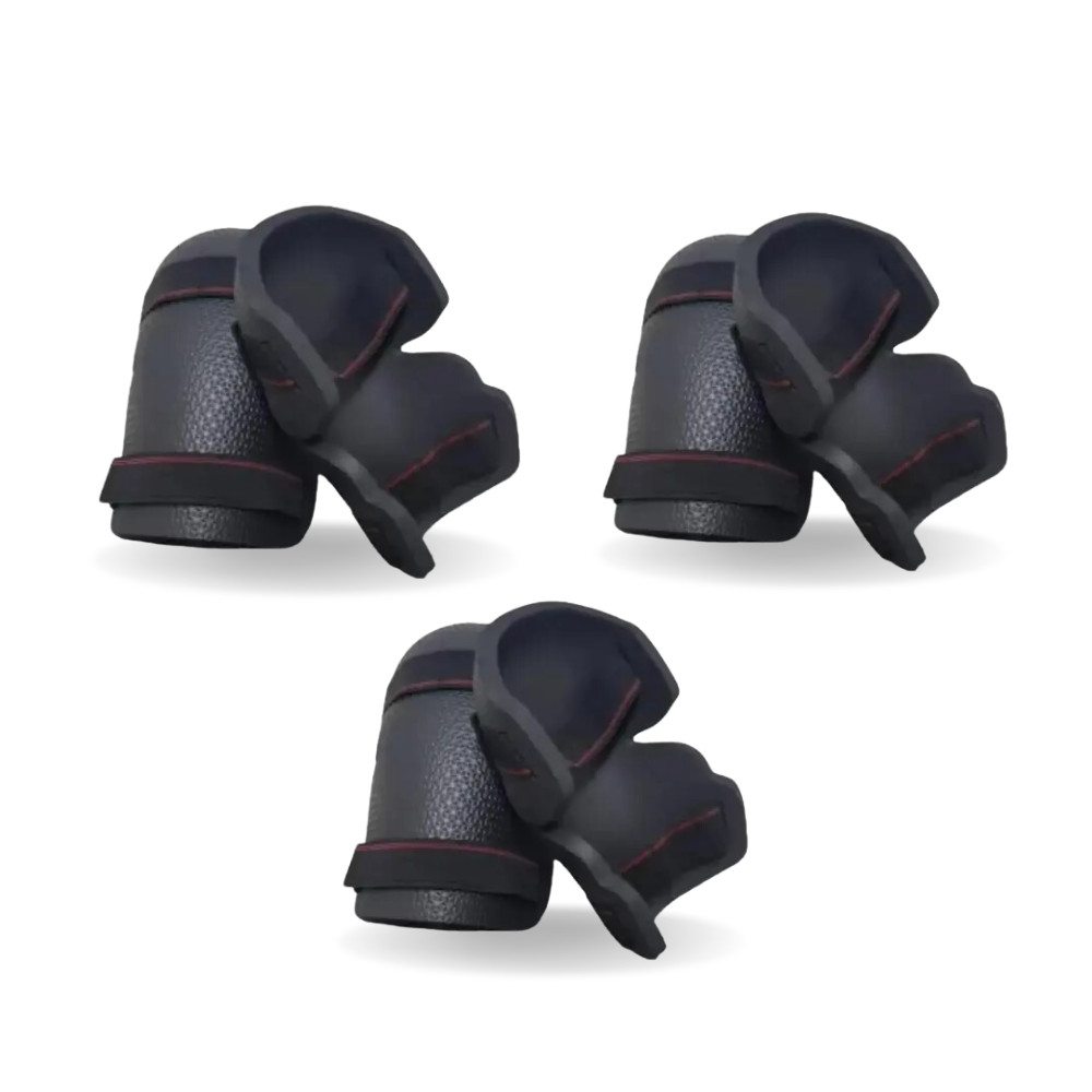 Kit 3 Joelheiras De Proteção Multiuso Preta Resistente JoeFlex Esporte Segurança Assentar Piso EVA M