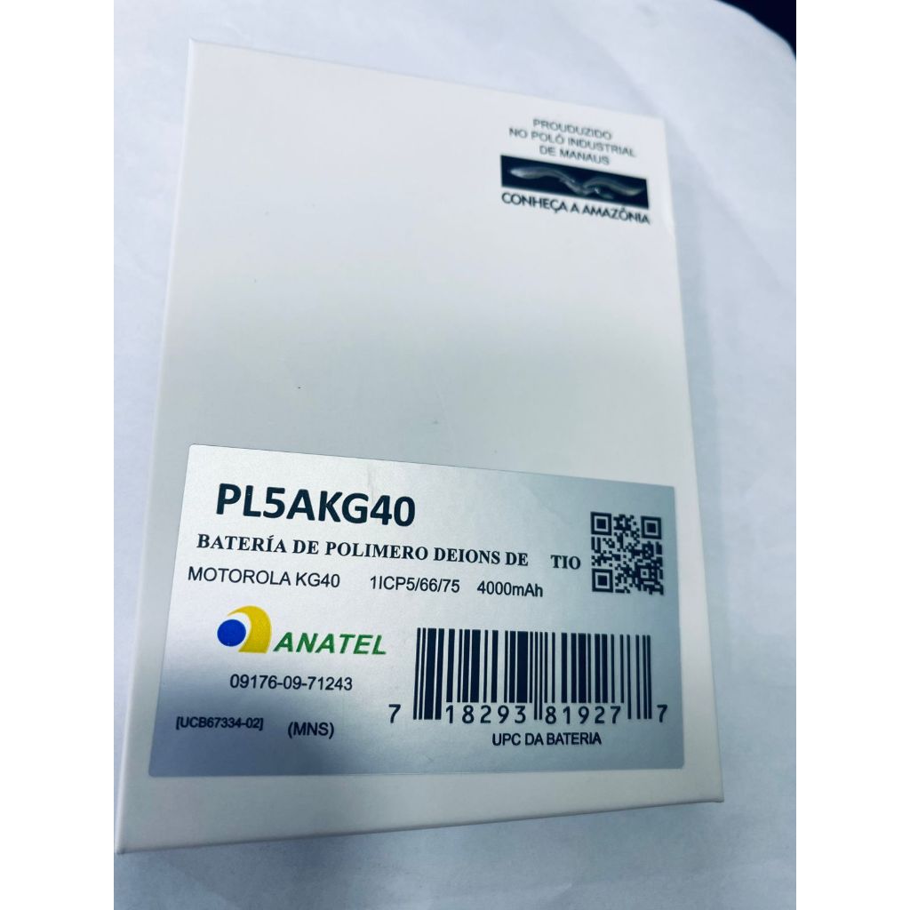 B.a.t Moto Kg40 Para G8 Play One Macro E7 original