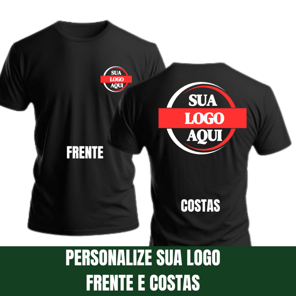 Camiseta Personalizada Logo Foto Arte Poliéster