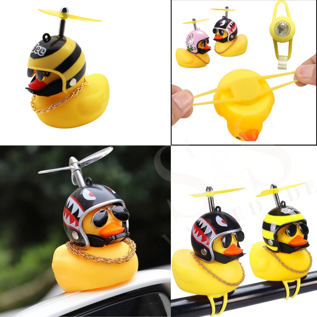 Patinho Jack Da Zueira Com Led Acessório e Decoração Moto Bike Pato De Borracha