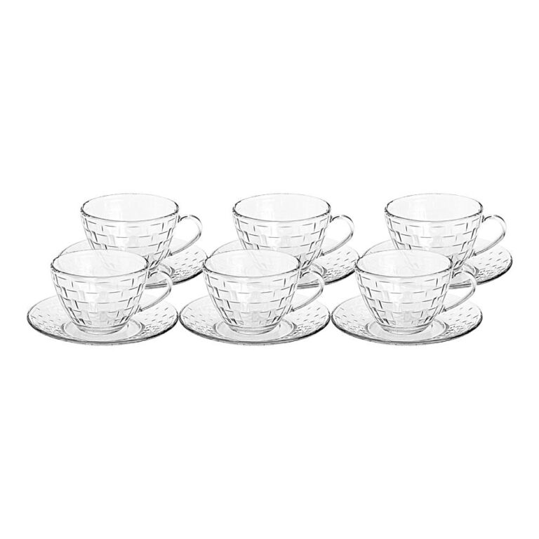 Conjunto de Xícaras Cazza Picnic em Vidro 290ml 6