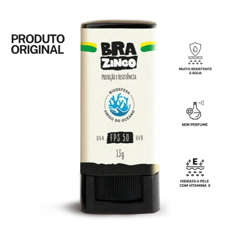 Protetor Solar Bastão Brazinco Incolor FPS 50 UVA