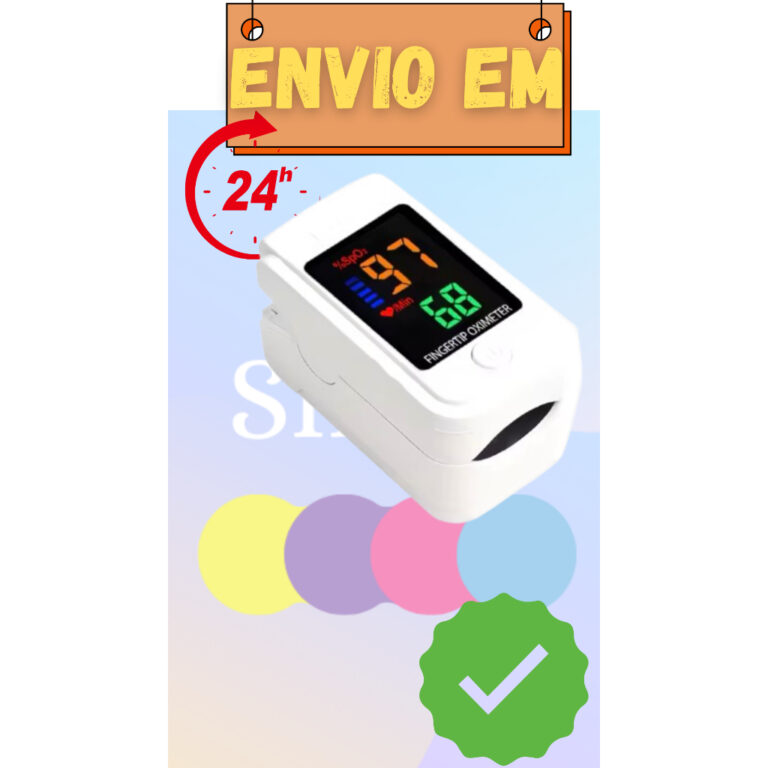 Oximetro De Dedo Digital BRANCO Medidor De Batimen