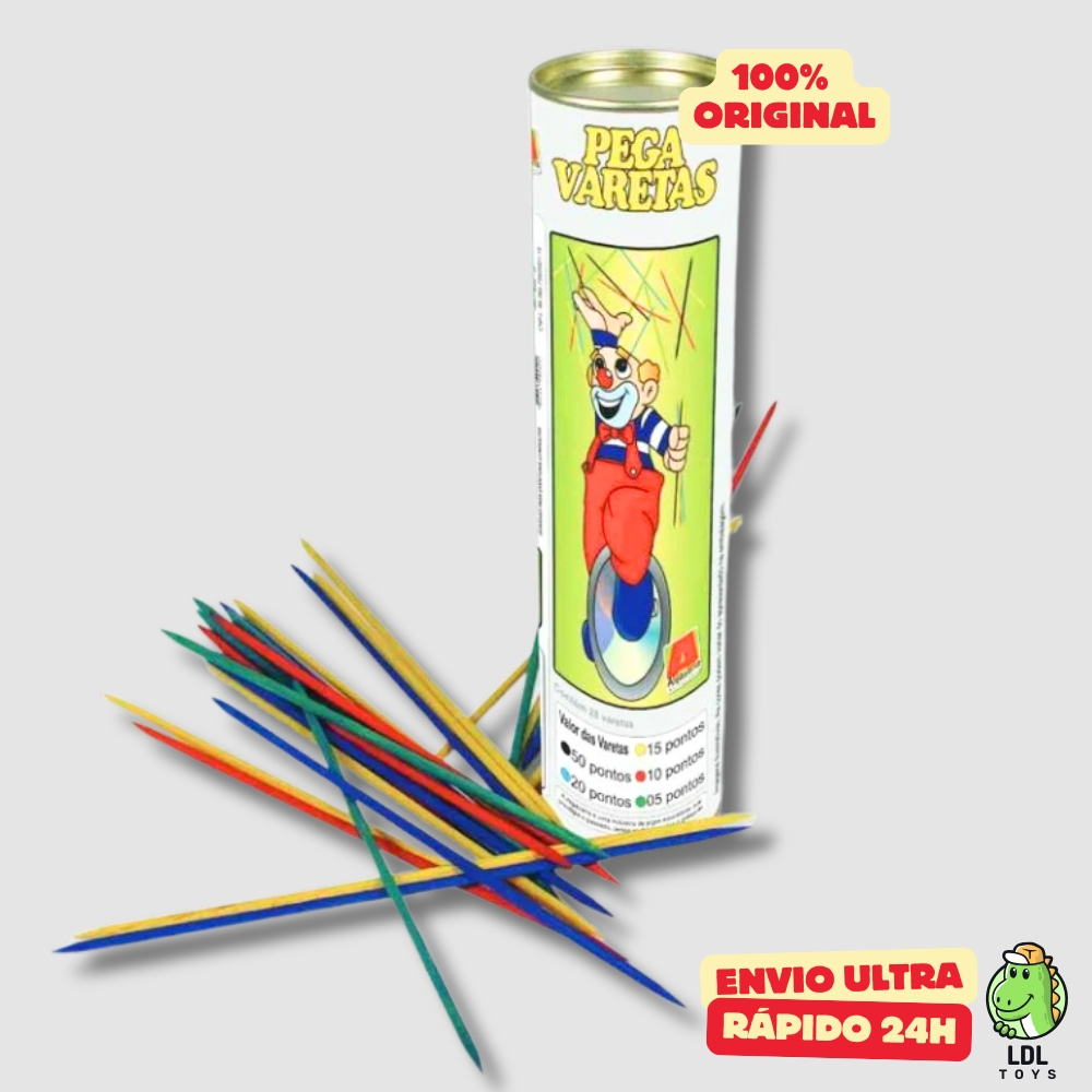 Jogo Pega Varetas Contém 28 Varetas Brinquedo Infantil Palitos Madeira – Algazarra
