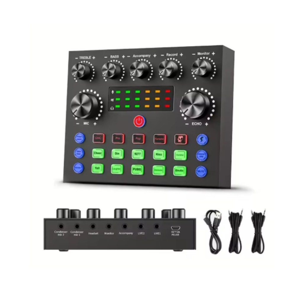 Mixer De Áudio Profissional Para Placa De Som Ao Vivo