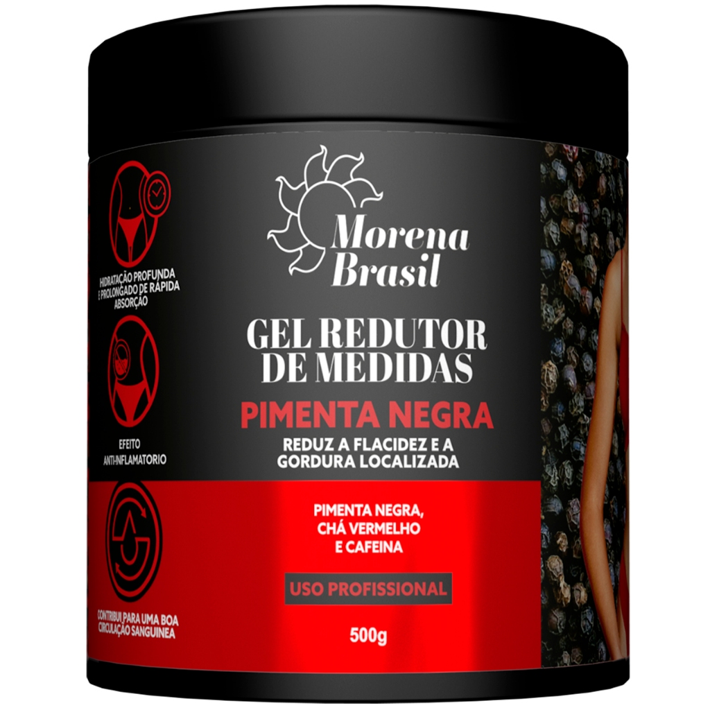 KIt 3X Gel Redutor de Medidas Pimenta Negra Morena Brasil