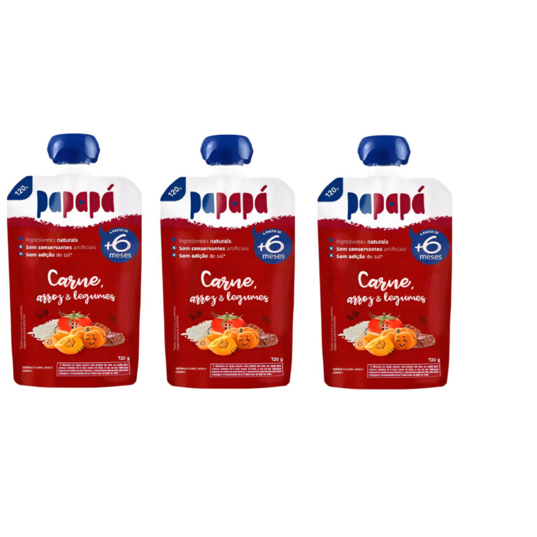Kit 3x Papinha De Carne, Arroz E Legumes Papapá 1