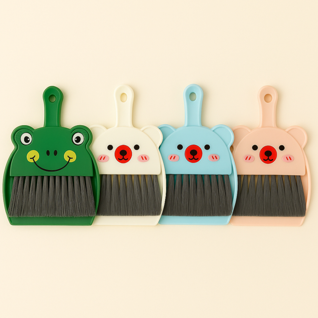 Kit Mini Vassoura E Pa De Mesa Keita Limpeza Cozinha Armario Escritorio Escola Vassourinha de Mao