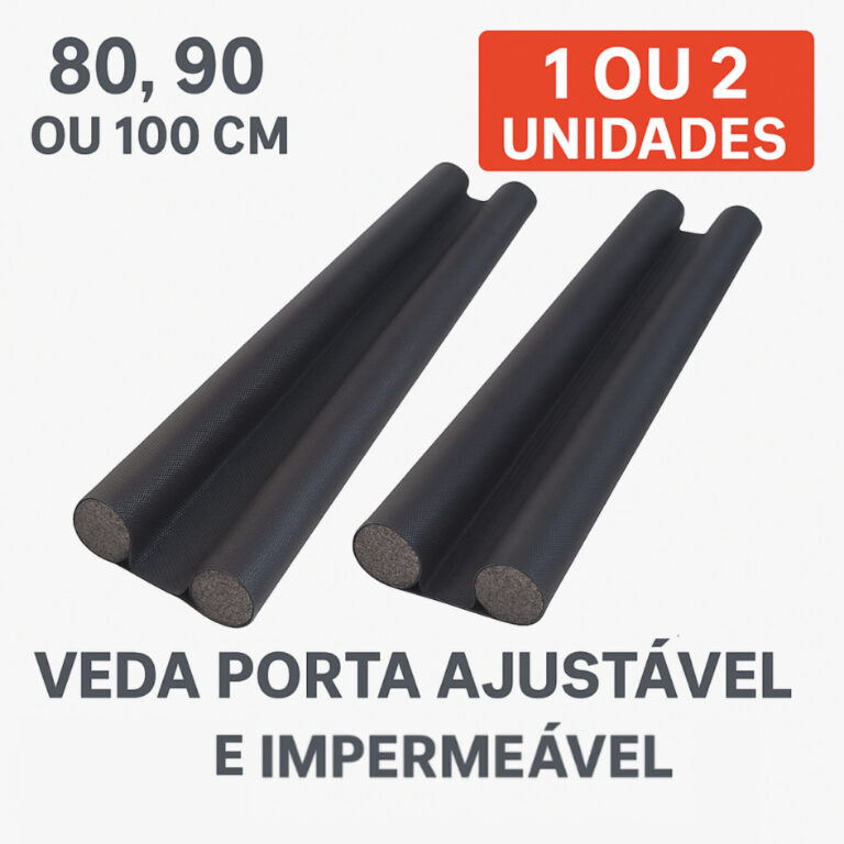 Kit 1 ou 2 Unidades de Veda Porta Ajustável Prote
