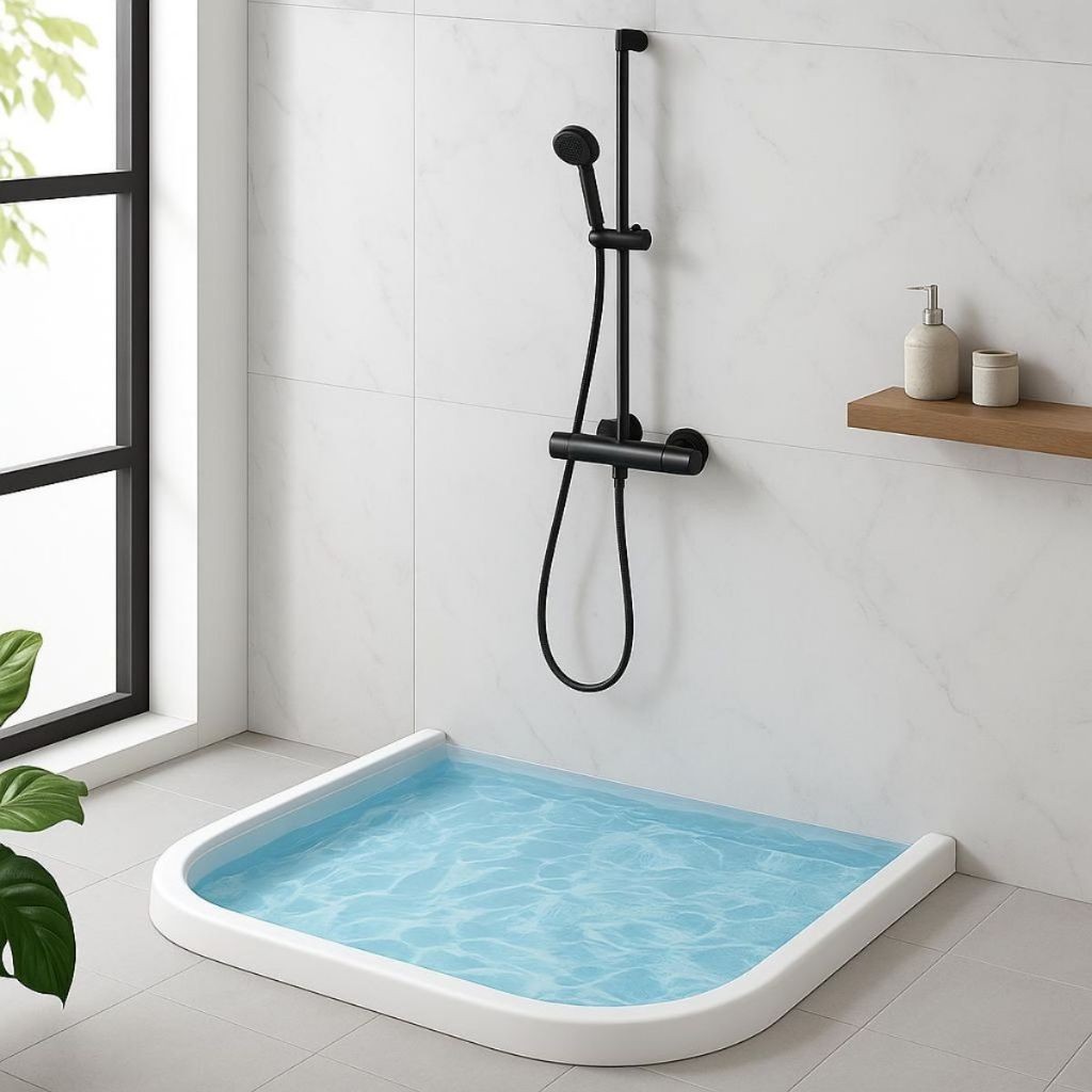 Barreira de Agua Retenção em Silicone Vedação Area Molhada Banheiro Box