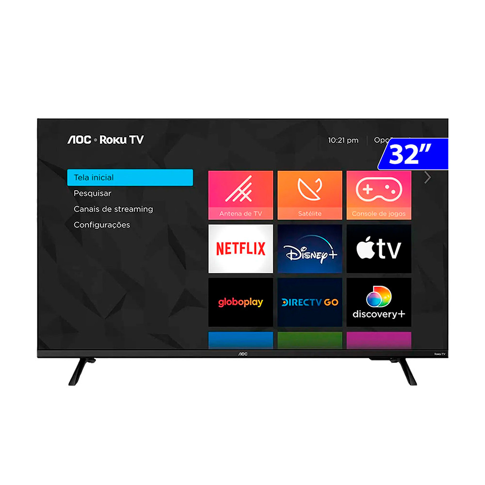 Smart TV AOC ROKU 32 HD 3 HDMI USB Wi-fi Dolby Audio