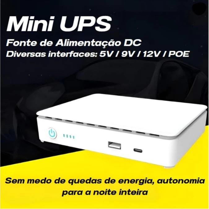 Mini Nobreak UPS de 35 W c/Entrada DC(9/12Vdc) | T