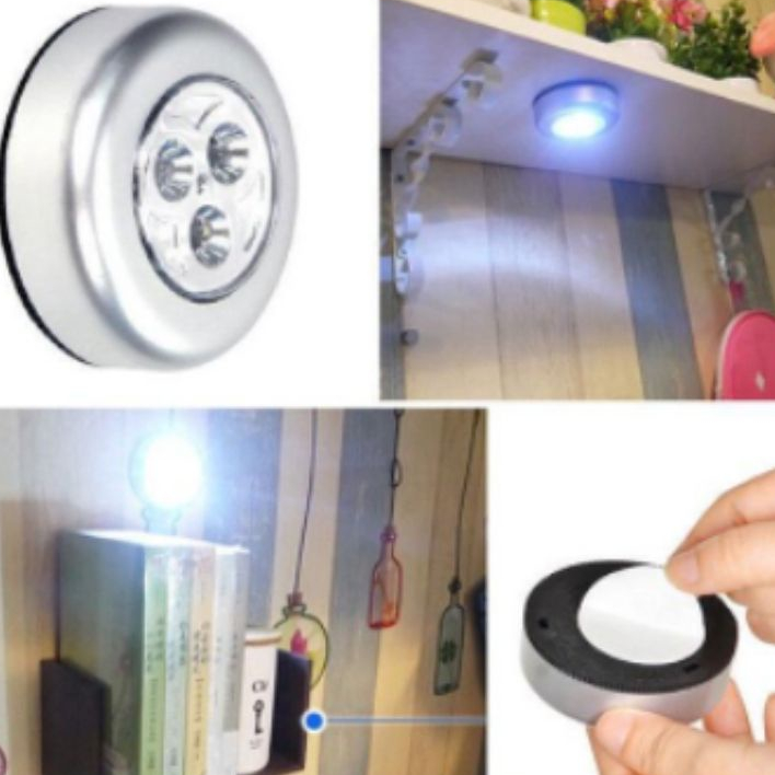 5 Unidade Leds Lâmpada Adesiva Sem Fio Touch De P