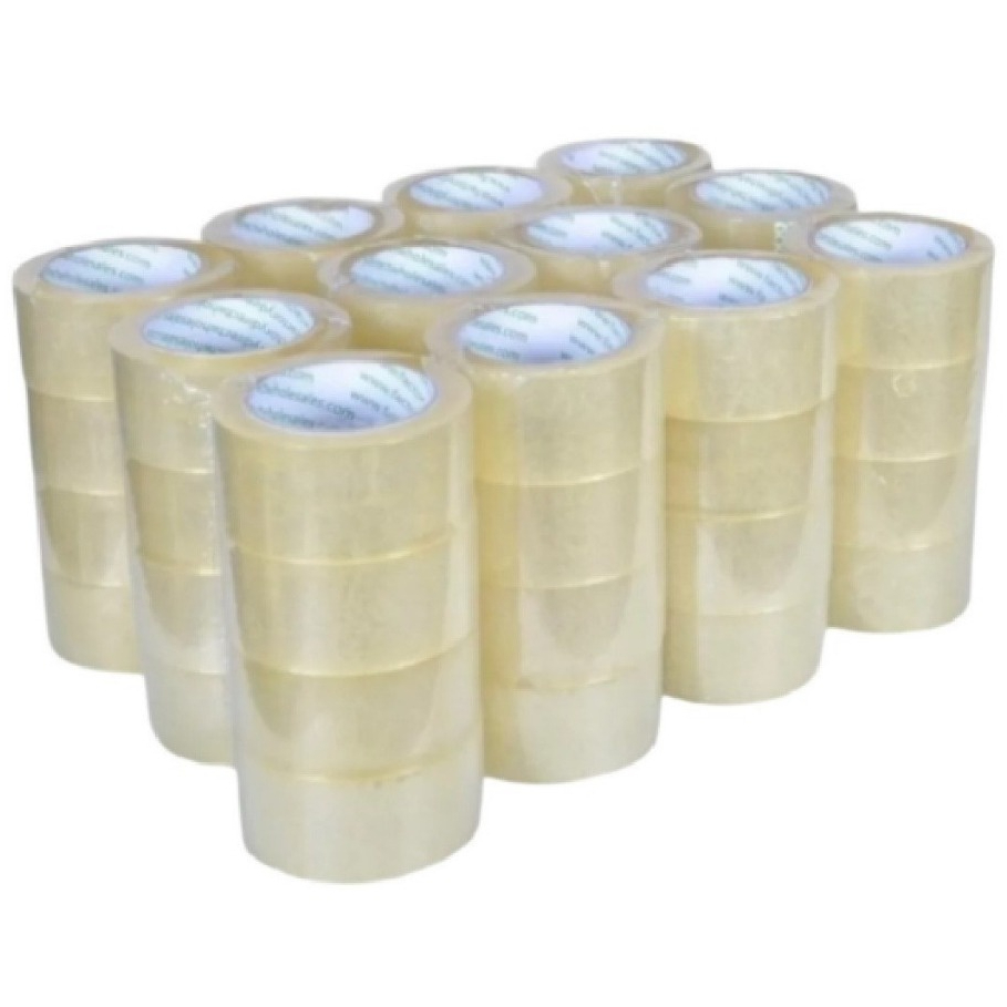 10 fitas adesivas de 100 Metros 48×100 Transparente cola forte 40mic