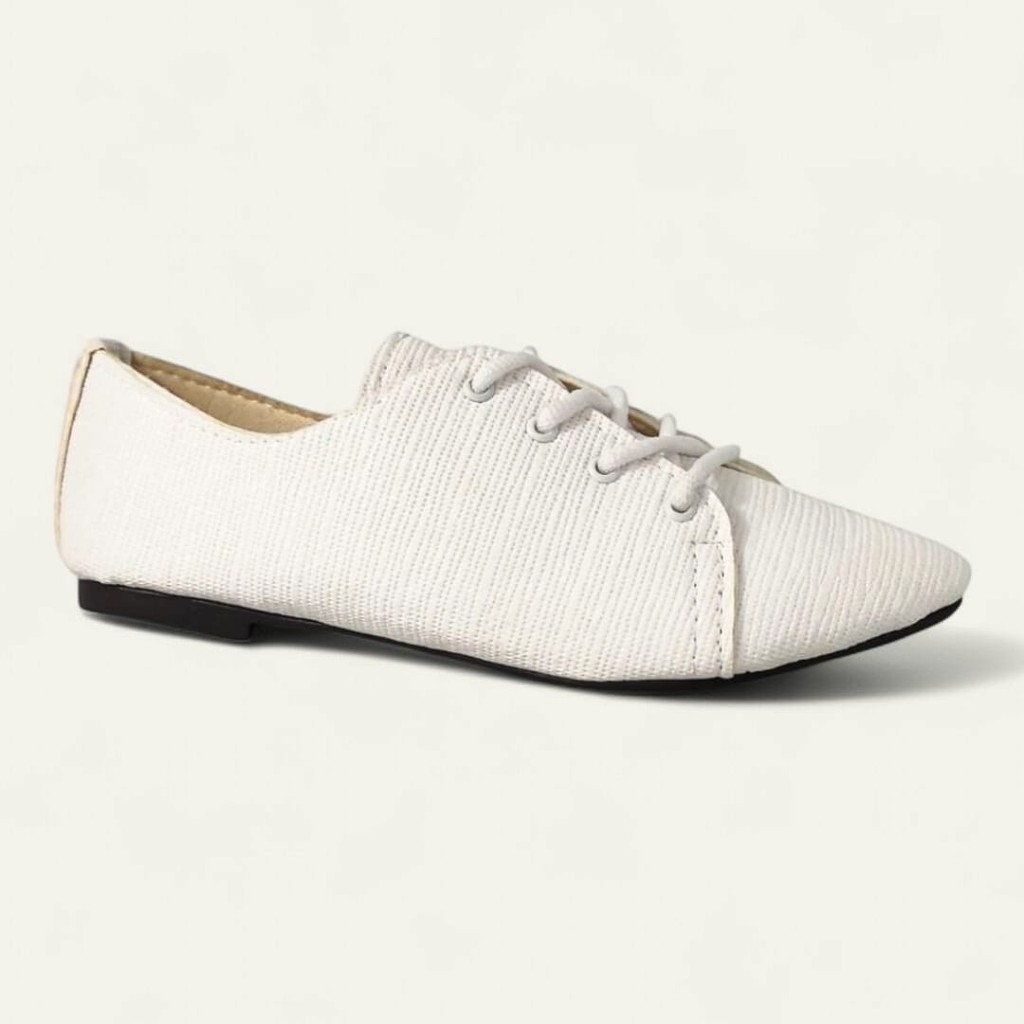 Tênis Feminino Oxford Casual Social Bico Fino Leve Estiloso Confortavel