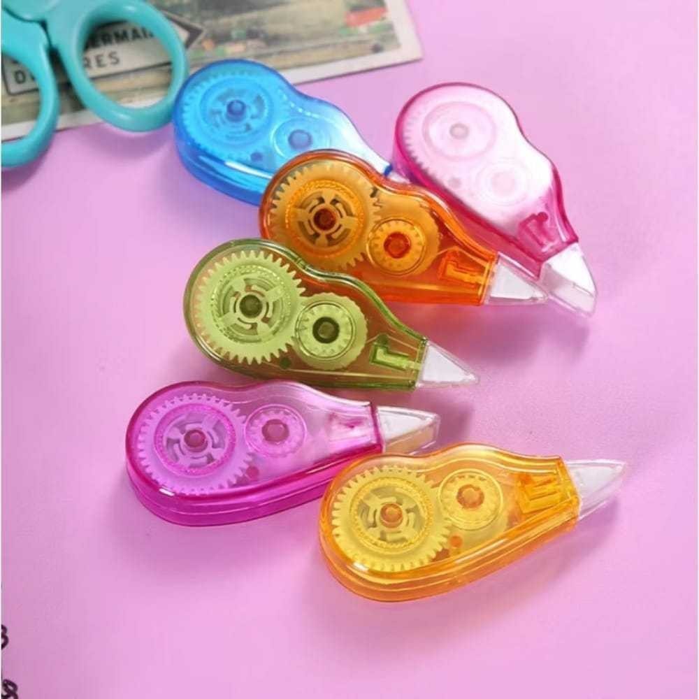 Kit 6 Corretivo em Fita  Para Correção Artigos De Papelaria Escola Escritório 3,5mx0,5cm (colorido)