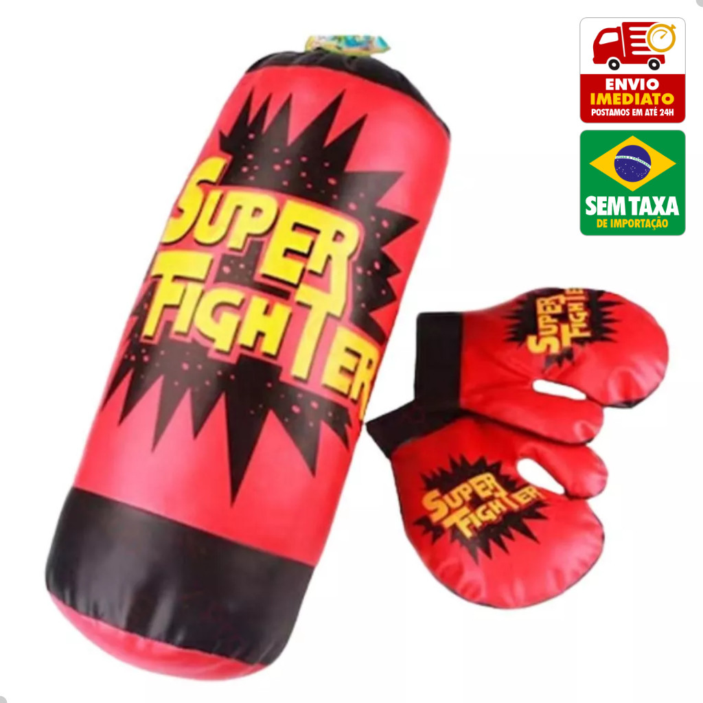 Saco de Pancadas Boxe com Luvas de Brinquedo Esporte Box DuteToys DTY0695