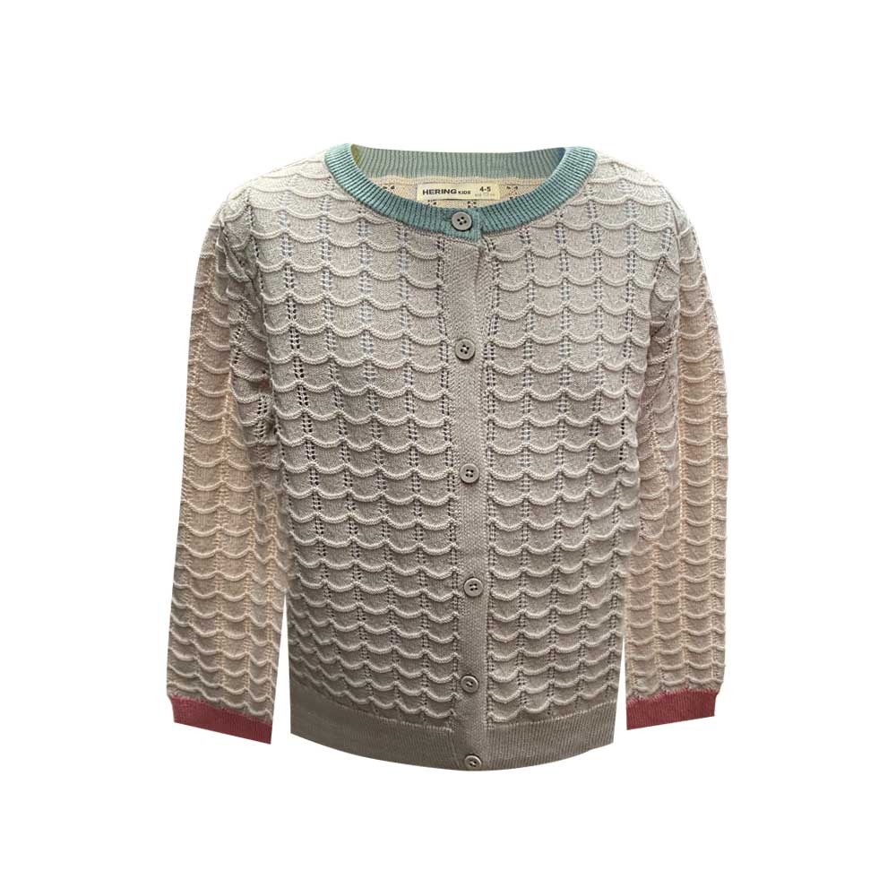 Cardigan Hering Infantil Branco/Azul/Rosa