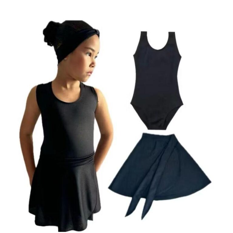 Kit Ballet 2 Itens (Collant Regata + Saia  Transpa
