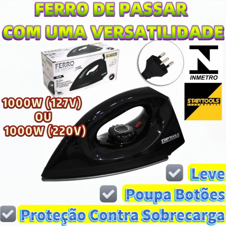 Ferro De Passarr A Seco Premium 127V OU 220V 1000W