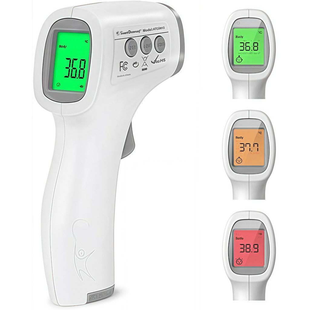 Termômetro Digital Infravermelho Sem Contato LCD Febre Adulto Infantil °C/°F Alta Precisão