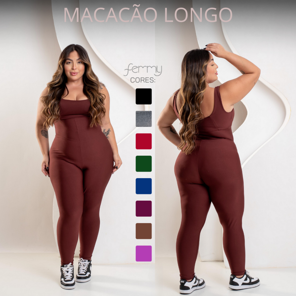 PLUS SIZE Macacões Longos Zero Transparência Fitness Premium Legg Feminino Academia Treino Bojo Remo