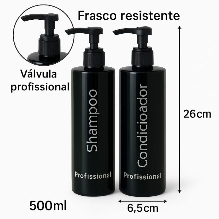 kit Frasco para Shampoo e Condicionador 500ml para