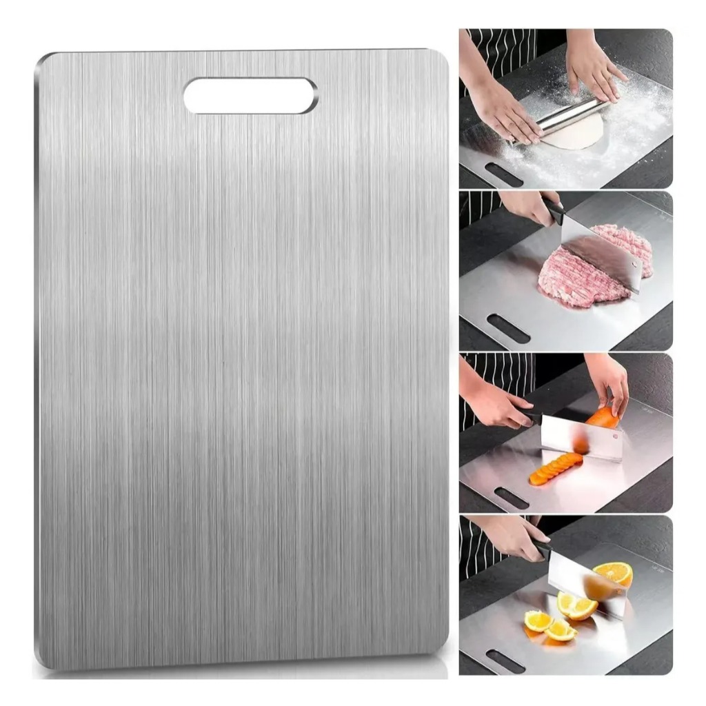 Tábua De Corte Retangular Aço Inox 46x30cm