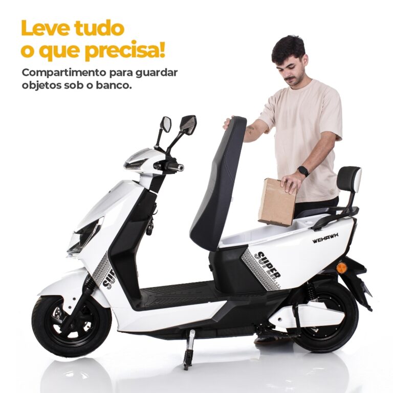 Scooter Elétrica WeHawk Modelo Super 1000W Bateri