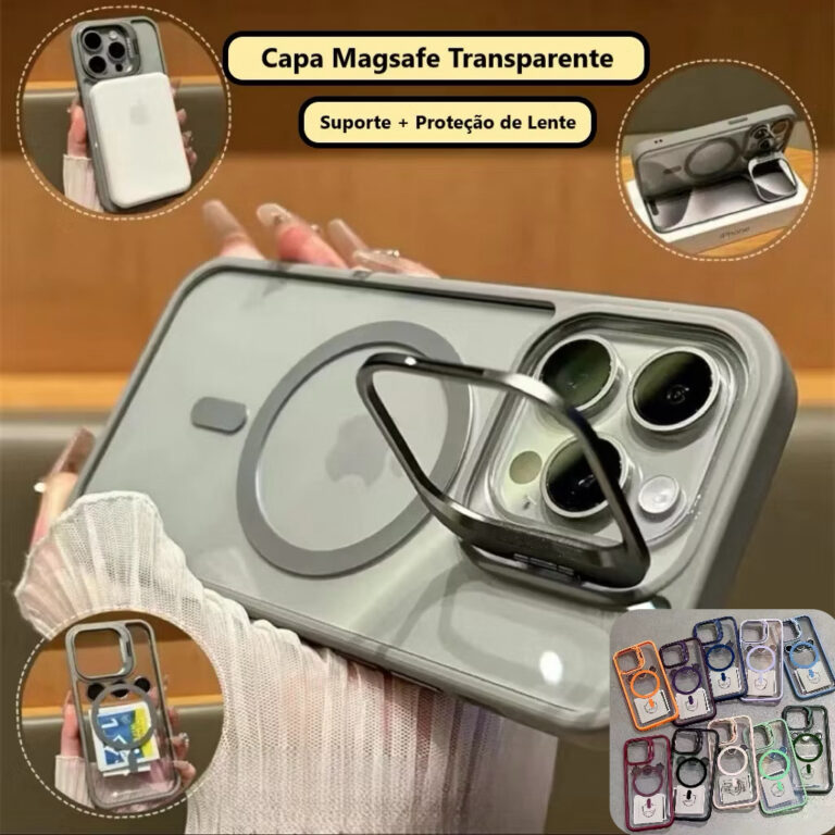 Capa Magnética  Translúcida De Luxo Para iPhone 