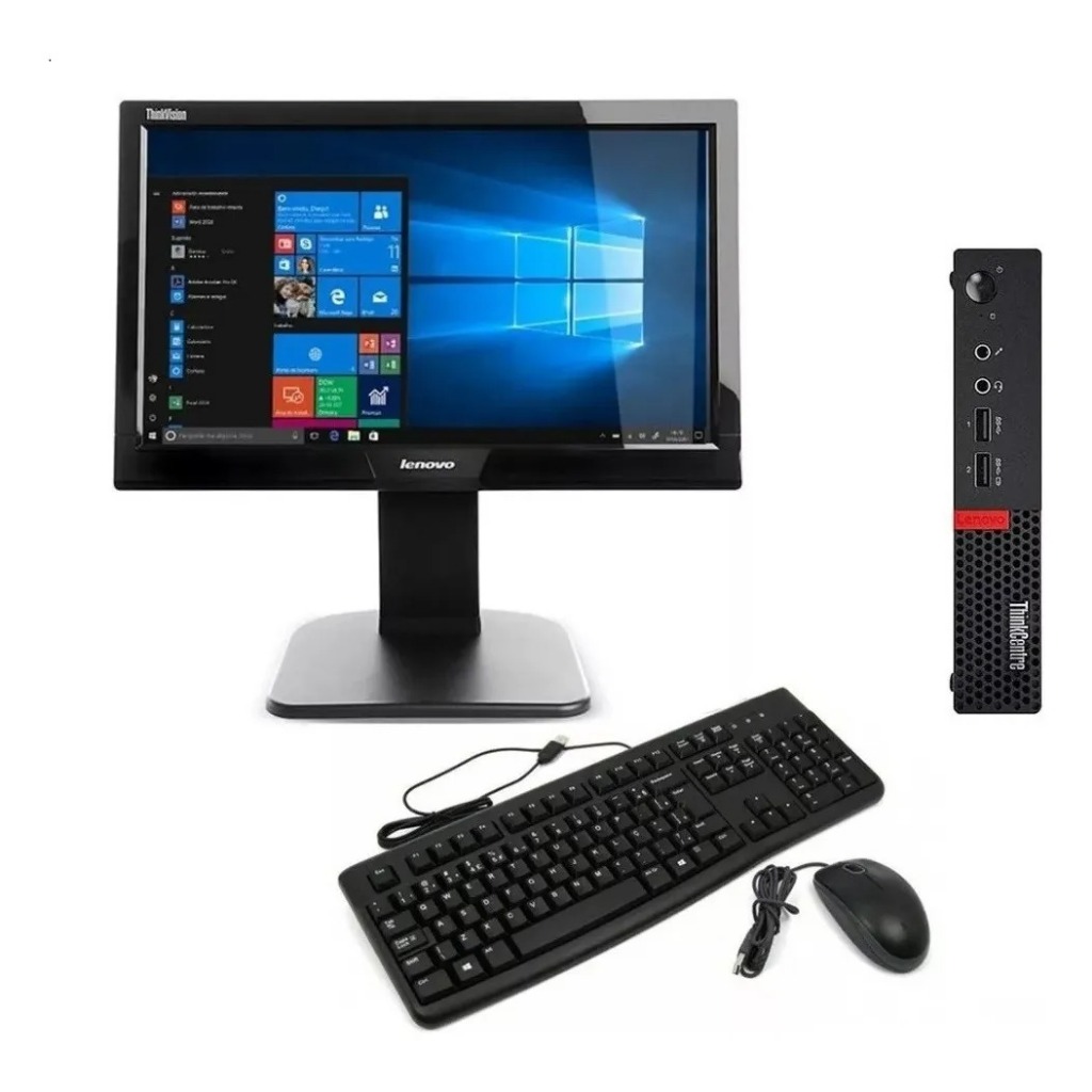 Cpu Lenovo Thinkcentre M720q Core I5 8ger 16gb HD 1TB + Monitor Windows 11 002