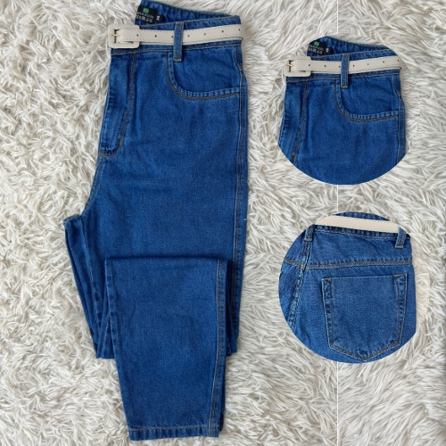 Calça Jeans Mom Feminina Cintura Alta 100% Algod