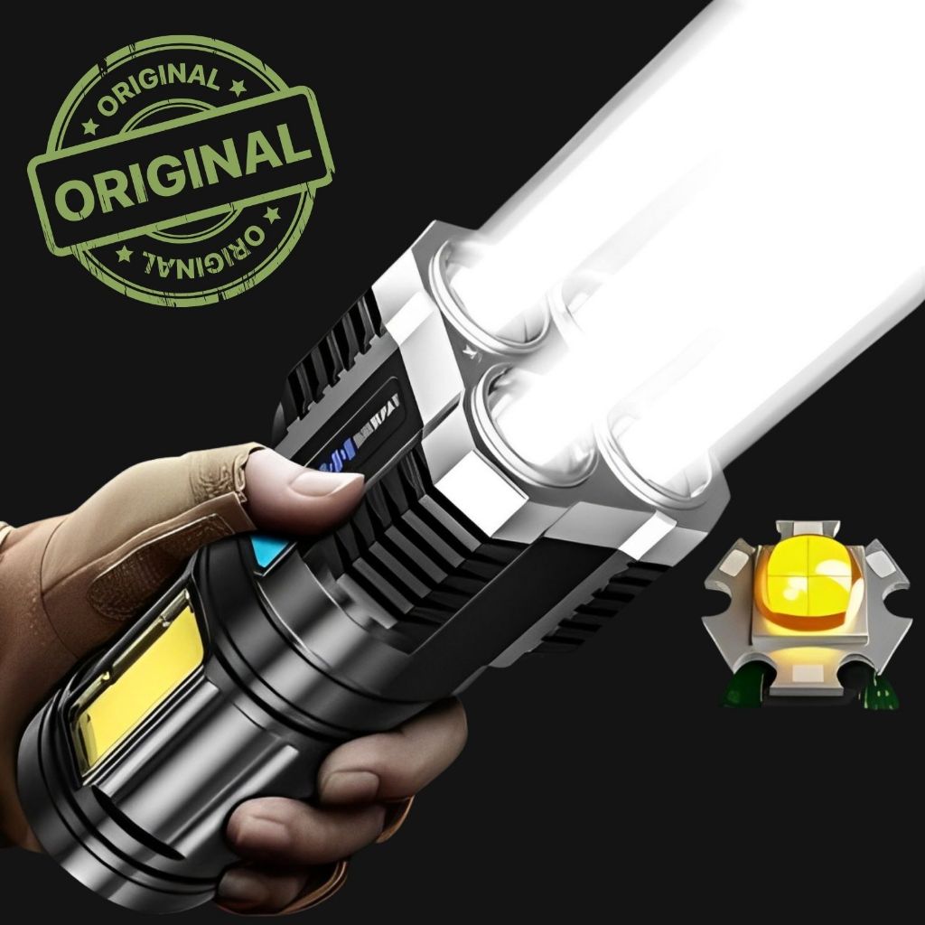Lanterna MAIS forte do mundo Led Potente 1500m 4 Recarregável Usb Portátil Ultra Brilhante Com Uso E