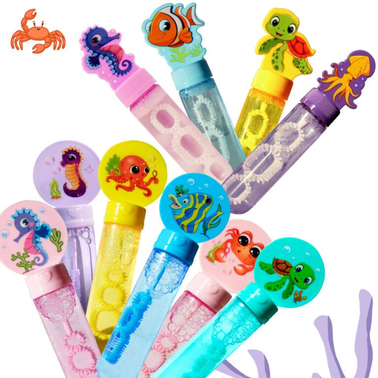KIT Mini Bolhas Sabão Colorida Estampa Bichinhos 