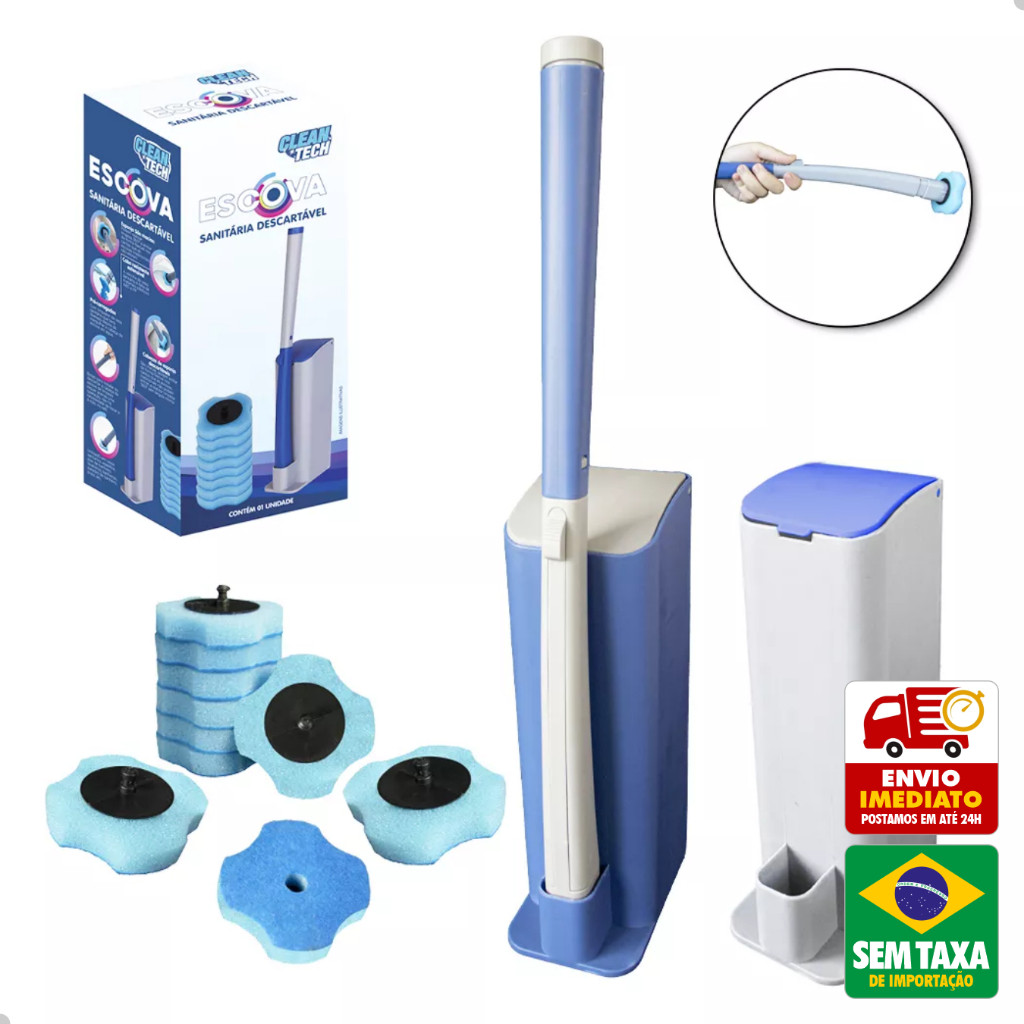 Escova Sanitária Descartável Banheiro 43cm Clean Tech CT0086